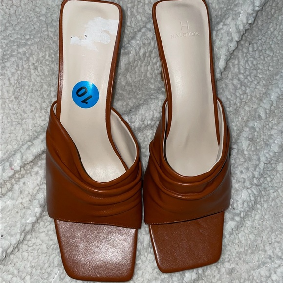 NWOT Halston Launda Brown High Heel Dress Sandals many sizes available! - Picture 9 of 16